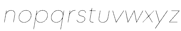 Strawford ThinItalic Font LOWERCASE