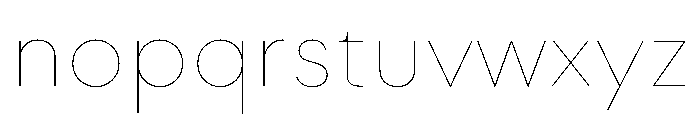 Strawford Thin Font LOWERCASE