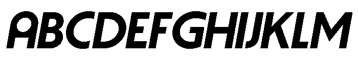 Striated Italic Font UPPERCASE