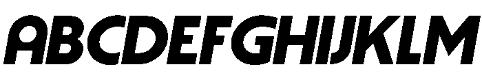 Striated MediumItalic Instance Font UPPERCASE