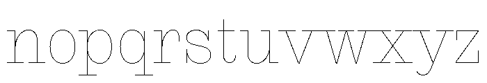 StrikeSerifv0.1 Hairline Font LOWERCASE