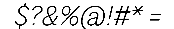 StroyGrotesk ThinItalic Font OTHER CHARS