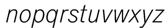 StroyGrotesk ThinItalic Font LOWERCASE