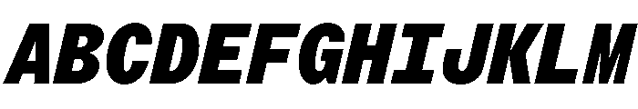 StroyMono BlackItalic Font UPPERCASE