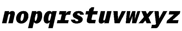 StroyMono BlackItalic Font LOWERCASE