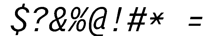 StroyMono LightItalic Font OTHER CHARS