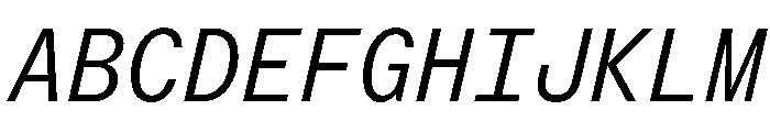 StroyMono LightItalic Font UPPERCASE