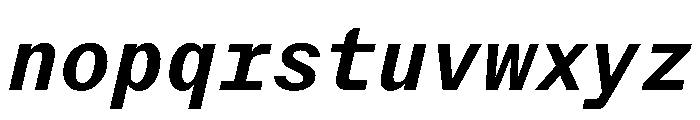 StroyMono MediumItalic Font LOWERCASE