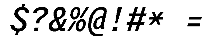StroyMono RegularItalic Font OTHER CHARS