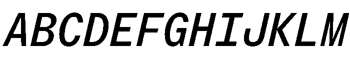 StroyMono RegularItalic Font UPPERCASE