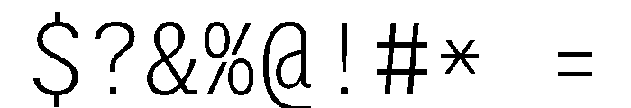 StroyMono Thin Font OTHER CHARS