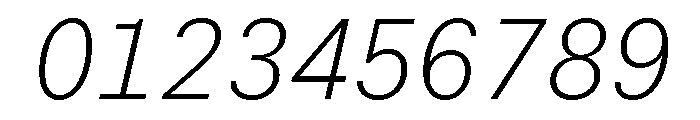 StroyMono ThinItalic Font OTHER CHARS