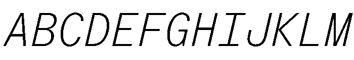 StroyMono ThinItalic Font UPPERCASE
