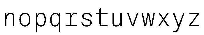 StroyMono Thin Font LOWERCASE