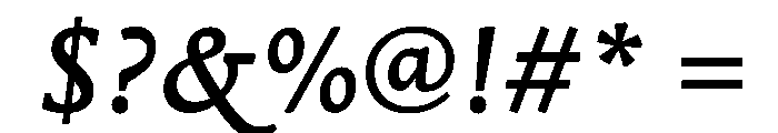 Stuart CaptionMediumItalic Font OTHER CHARS