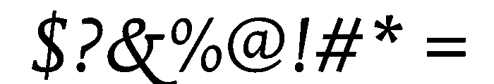 Stuart TextItalic Font OTHER CHARS