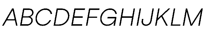 StudioFeixenSans LightItalic Instance Font UPPERCASE