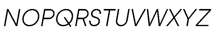 StudioFeixenSans LightItalic Font UPPERCASE
