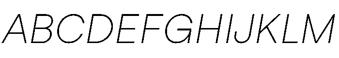 StudioFeixenSans UltralightItalic Instance Font UPPERCASE