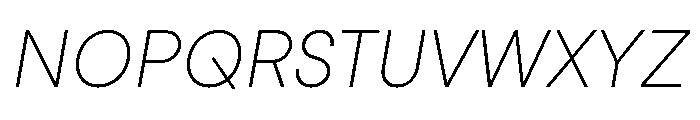 StudioFeixenSans UltralightItalic Instance Font UPPERCASE