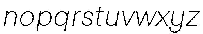 StudioFeixenSans UltralightItalic Instance Font LOWERCASE