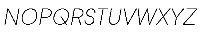 StudioFeixenSans UltralightItalic Font UPPERCASE