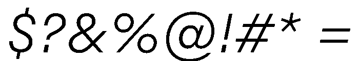 Styrene B Light Italic Font OTHER CHARS