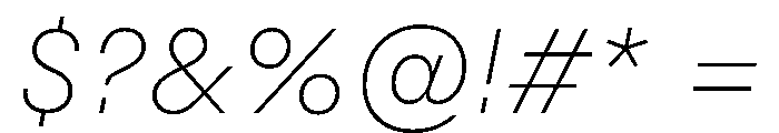 Styrene B Thin Italic Font OTHER CHARS