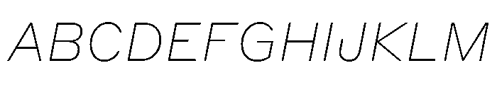 Styrene B Thin Italic Font UPPERCASE