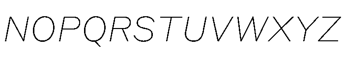 Styrene B Thin Italic Font UPPERCASE