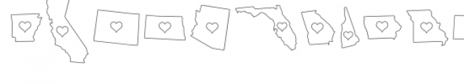 state heart dingbats Font UPPERCASE