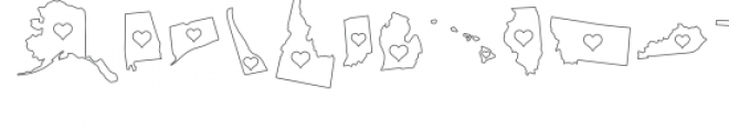 state heart dingbats Font LOWERCASE