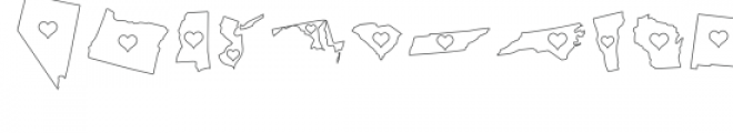 state heart dingbats Font LOWERCASE