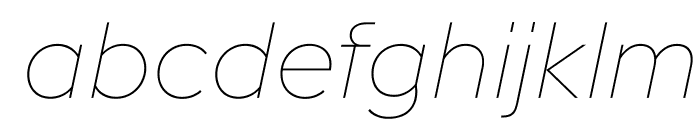 EuclidFlex UltralightItalic WebXL Font LOWERCASE