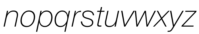 SuisseIntl ThinItalic WebXL Font LOWERCASE