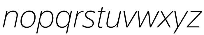 SuisseSign ThinItalic WebXL Font LOWERCASE