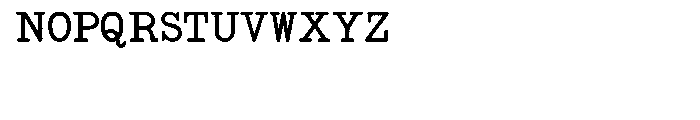 Standard Typewriter Font UPPERCASE