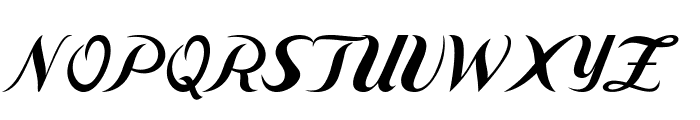 Starscape-Italic Font UPPERCASE