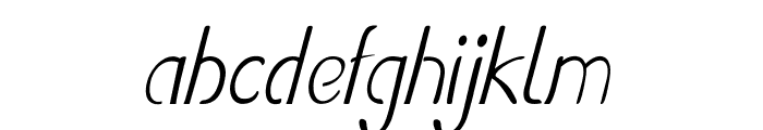 Stellon-CondensedItalic Font LOWERCASE