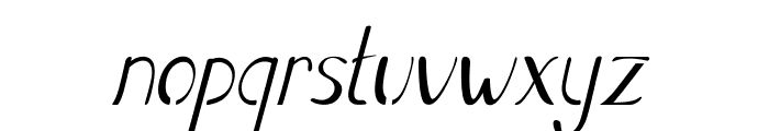 Stellon-CondensedItalic Font LOWERCASE