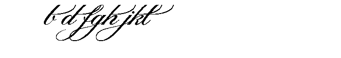 Sterling Script Swashes Font LOWERCASE