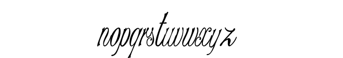 Stylique-CondensedItalic Font LOWERCASE