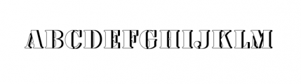 Stencil Relief Font UPPERCASE