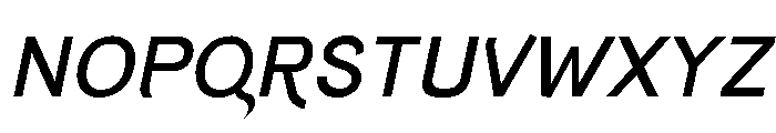 St. G. Schrift Regular Italic Font UPPERCASE