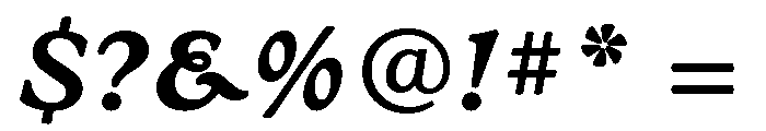 Stanhope Bold Italic Font OTHER CHARS