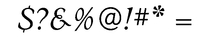 Stanhope Light Italic Font OTHER CHARS