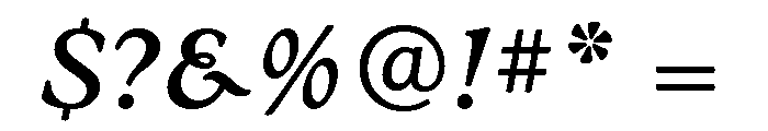 Stanhope Medium Italic Font OTHER CHARS