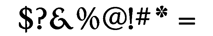 Stanhope Medium Font OTHER CHARS