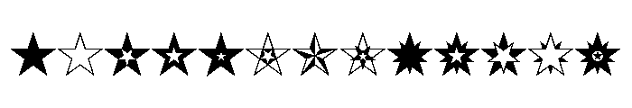 Star Ornaments Regular Font UPPERCASE
