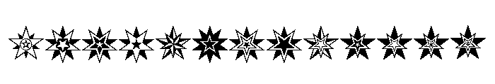 Star Ornaments Regular Font UPPERCASE
